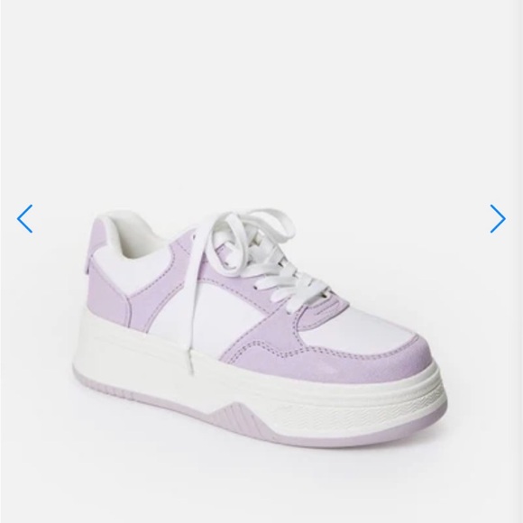 Billie Court Purple and White Women's Sneakers - Picture 4 of 8